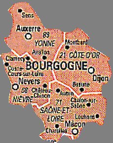 Carte Bourgogne